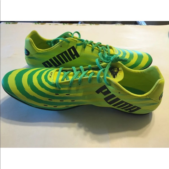 New Puma TFX Star Multi Sports Cleats Track Field Soccer Football 13 Neon Green - Picture 2 of 8